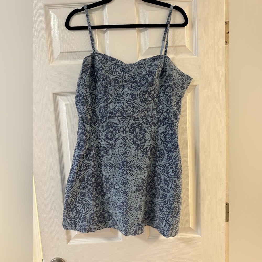 Urban Outfitters Blue Patterned Mini Dress